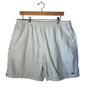 Vineyard Vines Mens Swim Trunks Seersucker Striped Blue/Yellow Mens Sz L